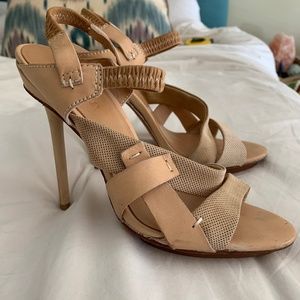 L.A.M.B. Woven Leather Heels
